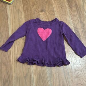 Children’s place Purple Heart sweater 12-18M